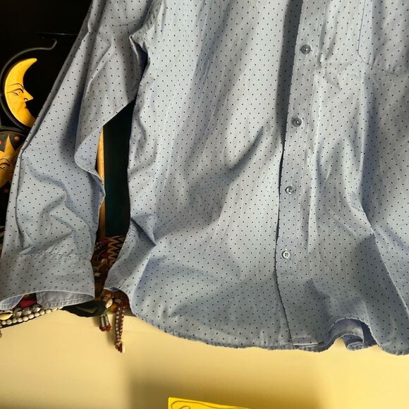 Host Pick Ben Sherman Sky Blue Dotted Button Down Shir XXL - Picture 13 of 13